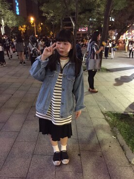 「台湾人」｜「アイテム（ジャケット/アウター）」を使った、mikiさん（レディース・150cm）の秋コーディネート