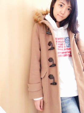 「SEVENDAYS=SUNDAY（セブンデイズサンデイ）のアイテム（ダッフルコート）」を使った、nimo-♡さん（レディース・168cm）の冬コーディネート