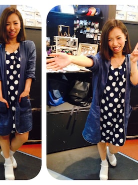 「麻ジャケット」｜「アイテム（ワンピース）」を使った、MOTHERS 三宮OPA店さん（レディース・158cm）の夏コーディネート