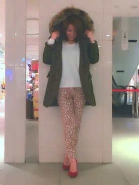 「DRWCYS（ドロシーズ）のアイテム（スラックス）」を使った、HIKARUさん（レディース・160cm）の秋コーディネート