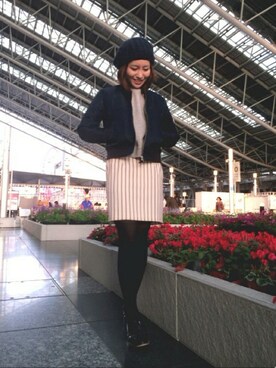 「DRWCYS（ドロシーズ）のアイテム（スウェット）」を使った、HIKARUさん（レディース・160cm）の秋コーディネート