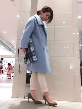 「DRWCYS（ドロシーズ）のアイテム（ピーコート）」を使った、HIKARUさん（レディース・160cm）の秋コーディネート