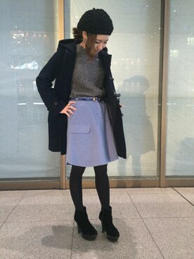 「DRWCYS（ドロシーズ）のアイテム（ダッフルコート）」を使った、HIKARUさん（レディース・160cm）の冬コーディネート