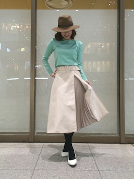 「hat」｜HIKARUさん（レディース・160cm）の冬コーディネート