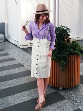 「アイテム（サングラス）」を使った、HIKARUさん（レディース・160cm）の春コーディネート