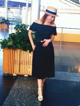 「プリーツ」｜HIKARUさん（レディース・160cm）の夏コーディネート