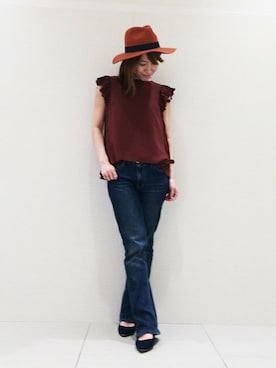 「インディゴデニム」｜HIKARUさん（レディース・160cm）の夏コーディネート