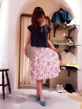 「DRWCYS（ドロシーズ）のアイテム」を使った、HIKARUさん（レディース・160cm）の夏コーディネート