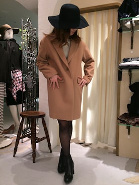 「DRWCYS（ドロシーズ）のアイテム（チェスターコート）」を使った、HIKARUさん（レディース・160cm）の秋コーディネート