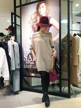「DRWCYS（ドロシーズ）のアイテム（ブーツ）」を使った、HIKARUさん（レディース・160cm）の秋コーディネート