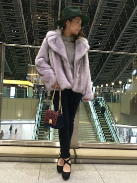 「DRWCYS（ドロシーズ）のアイテム（その他アウター）」を使った、HIKARUさん（レディース・160cm）の冬コーディネート