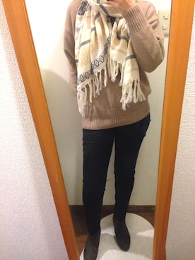 「archives（アルシーヴ）のアイテム（ブーティ）」を使った、noykさん（レディース・163cm）の冬コーディネート