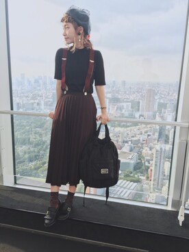 「Marc by Marc Jacobs（マークバイマークジェイコブス）のアイテム（バッグ）」を使った、panさん（レディース・162cm）の秋コーディネート