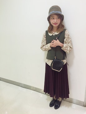 「kaorinomori（カオリノモリ）のアイテム（シューズ）」を使った、panさん（レディース・162cm）の秋コーディネート