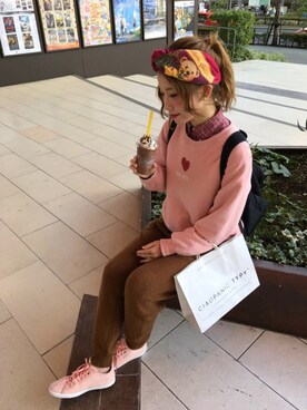 「Abercrombie&Fitch（アバークロンビーアンドフィッチ）のアイテム（トップス）」を使った、panさん（レディース・162cm）の秋コーディネート
