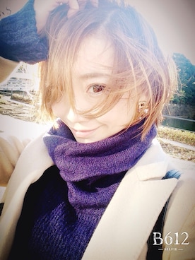 「UNTITLED（アンタイトル）のアイテム（チェスターコート）」を使った、reina meiさん（レディース・162cm）の冬コーディネート