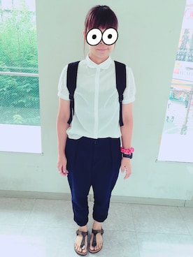 「TOMMY（トミー）のアイテム（バッグ）」を使った、モチキチさん（レディース・161cm）の夏コーディネート