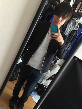 「アイテム（MA-1）」を使った、koutaさん（メンズ・173cm・20代）の秋コーディネート