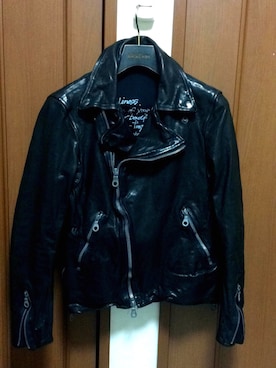 「ロイヤルフラッシュ」｜「アイテム（ライダースジャケット）」を使った、tkp666さん（メンズ・172cm）の冬コーディネート