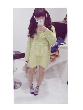 「jouetie（ジュエティ）のアイテム名不明（ワンピース）」を使った、HIMA￦ARIさん（レディース・158cm）の冬コーディネート