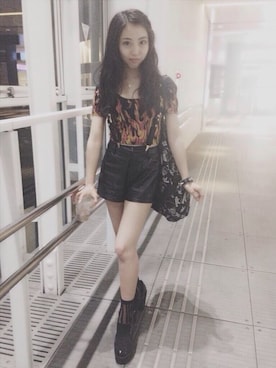 「FIG&VIPER（フィグアンドバイパー）のアイテム（パンツ）」を使った、TEMPURAKIDZ YU-KAさん（メンズ・151cm）の夏コーディネート