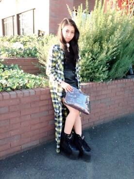 「JOYRICH（ジョイリッチ）のアイテム（その他アウター）」を使った、TEMPURAKIDZ YU-KAさん（レディース・151cm）の冬コーディネート