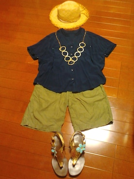 「Vert Dense（ヴェールダンス）のアイテム」を使った、charoさん（レディース・162cm）の夏コーディネート