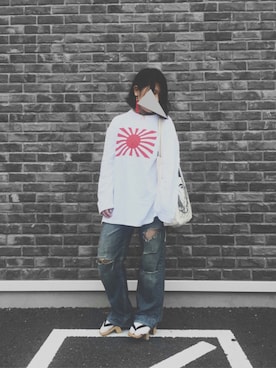 「茨城スナップ」｜「アイテム（アクセサリー）」を使った、瀬矢さん（レディース・153cm）の秋コーディネート
