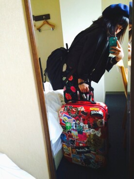 「LIVE」｜「アイテム（ライダースジャケット）」を使った、myさん（レディース・154cm）の春コーディネート