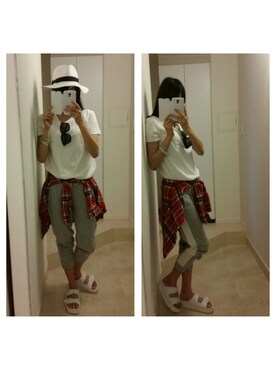 「splendid（スプレンディッド）のアイテム」を使った、中山こころさん（レディース・160cm）の夏コーディネート