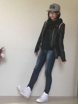 中山こころさん（レディース・160cm）の冬コーディネート