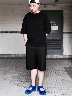 「blue」｜「アイテム（カーゴパンツ）」を使った、angusさん（メンズ・170cm）の夏コーディネート