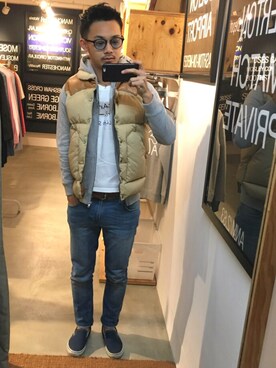 「期間限定ショップ」｜$$$_threearrowsさん（メンズ・165cm）の冬コーディネート