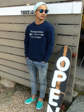 「期間限定ショップ」｜$$$_threearrowsさん（メンズ・165cm）の冬コーディネート