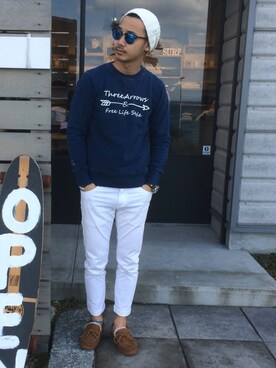 「期間限定ショップ」｜$$$_threearrowsさん（メンズ・165cm）の冬コーディネート