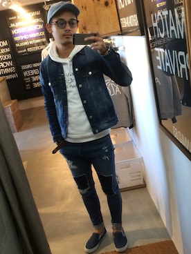 「期間限定ショップ」｜$$$_threearrowsさん（メンズ・165cm）の冬コーディネート