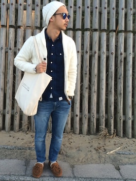 「期間限定ショップ」｜$$$_threearrowsさん（メンズ・165cm）の冬コーディネート