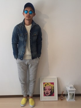 「Ralph Lauren」｜「アイテム（デニムジャケット）」を使った、$$$_threearrowsさん（メンズ・165cm）の春コーディネート