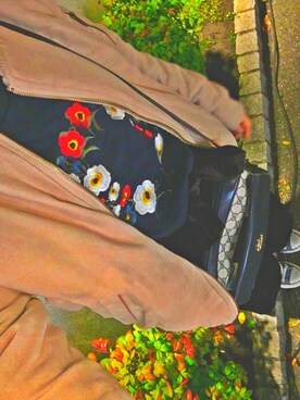 「しまむら（シマムラ）のアイテム（Tシャツ/カットソー、ブルー系）」を使った、yuka.nさん（レディース・151cm）の秋コーディネート