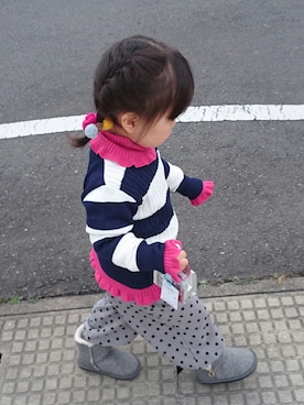 ゆん☺さん（キッズ・90cm）の冬コーディネート