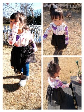 ゆん☺さん（キッズ・90cm）の冬コーディネート