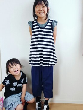 ゆん☺さん（キッズ・90cm）の夏コーディネート