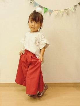 「PLAIN CLOTHING（プレーンクロージング）のアイテム」を使った、ゆん☺さん（キッズ・90cm）の秋コーディネート