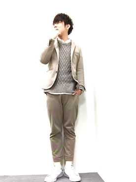 「アイテム（テーラードジャケット）」を使った、o-taさん（メンズ・174cm）の冬コーディネート