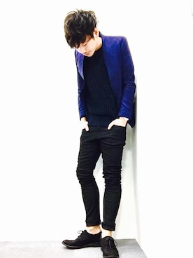 「アイテム（ニット/セーター）」を使った、o-taさん（メンズ・174cm）の冬コーディネート