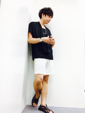 「アイテム（サンダル）」を使った、o-taさん（メンズ・174cm）の夏コーディネート