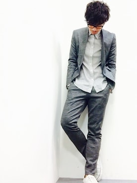 「アイテム（スラックス）」を使った、o-taさん（メンズ・174cm）の夏コーディネート