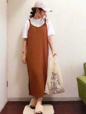 「アイテム（バングル/リストバンド）」を使った、ayanoさん（レディース・154cm・20代）の夏コーディネート