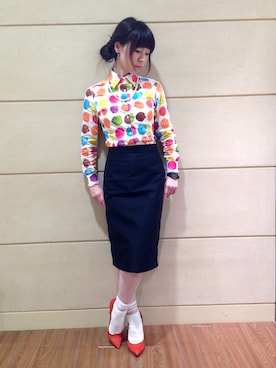 「NARACAMICIE（ナラカミーチェ）のアイテム」を使った、Rosettaさん（レディース・155cm）の冬コーディネート