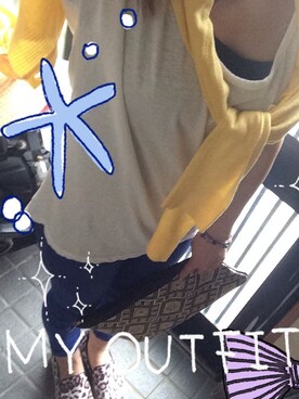 「＃カーディガン」｜「アイテム（シューズ）」を使った、nori♡さん（レディース・153cm）の夏コーディネート